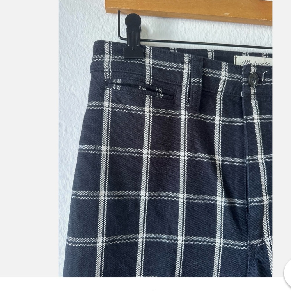 Madewell Black and White Checkered Pants